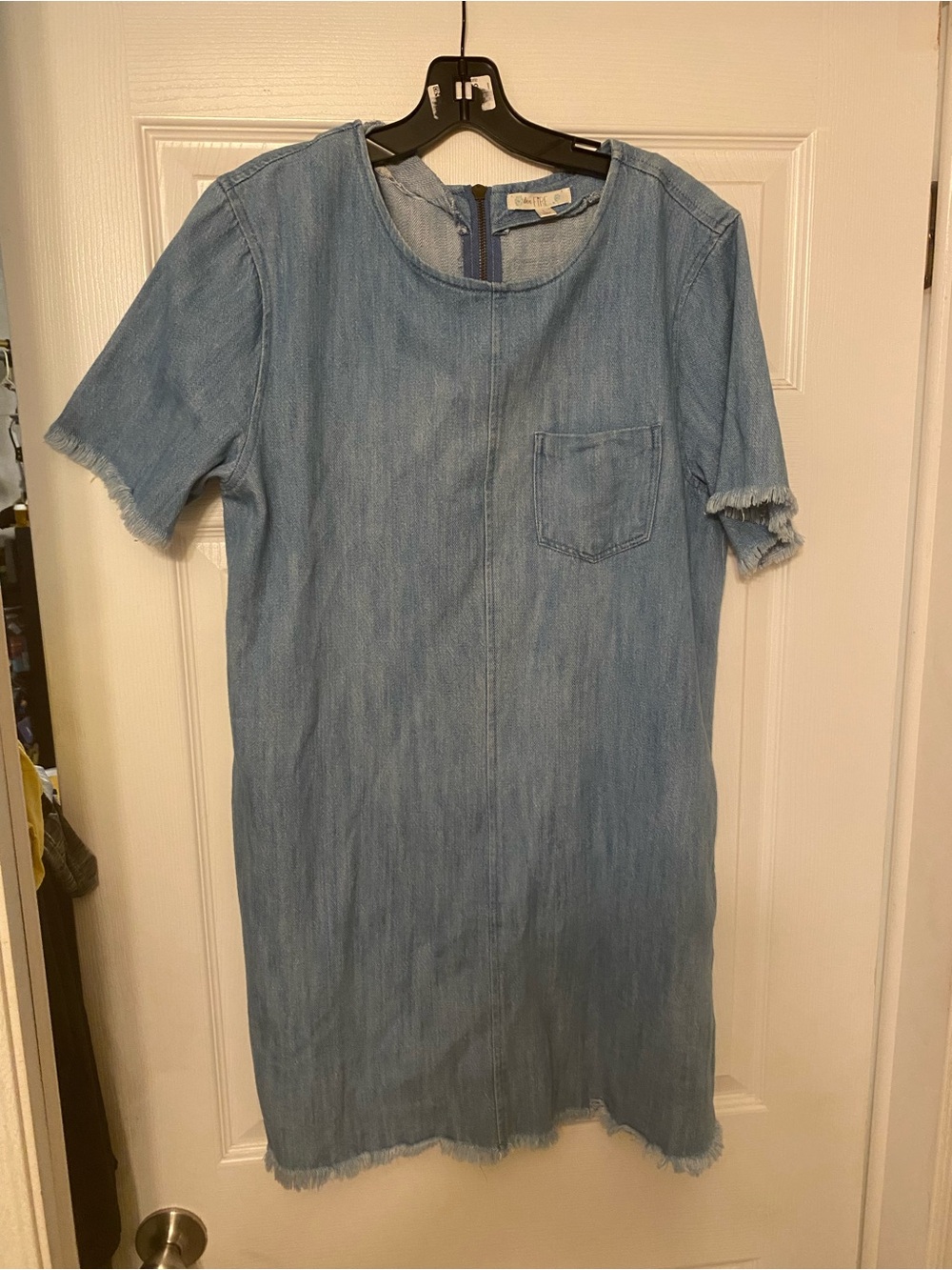 love, Fire Light Blue Denim Midi Dress
